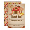 Rustic Old Fashioned Barn Fall & Autumn Birthday Party Thank