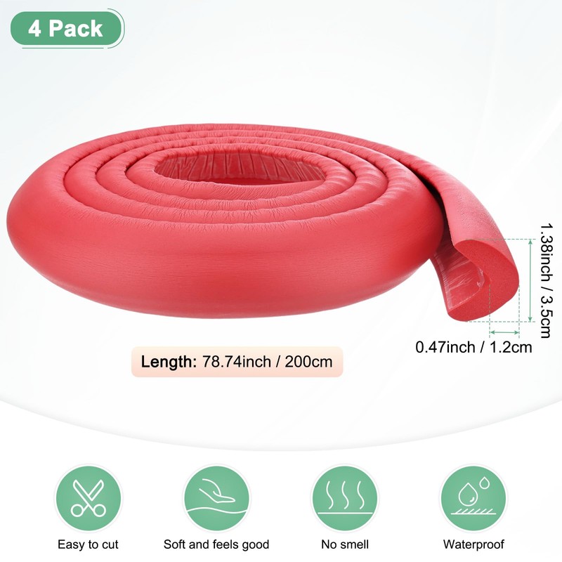 M METERXITY 4-Pack Corner Guards Edge Protectors, 6.5 Ft/2m Soft