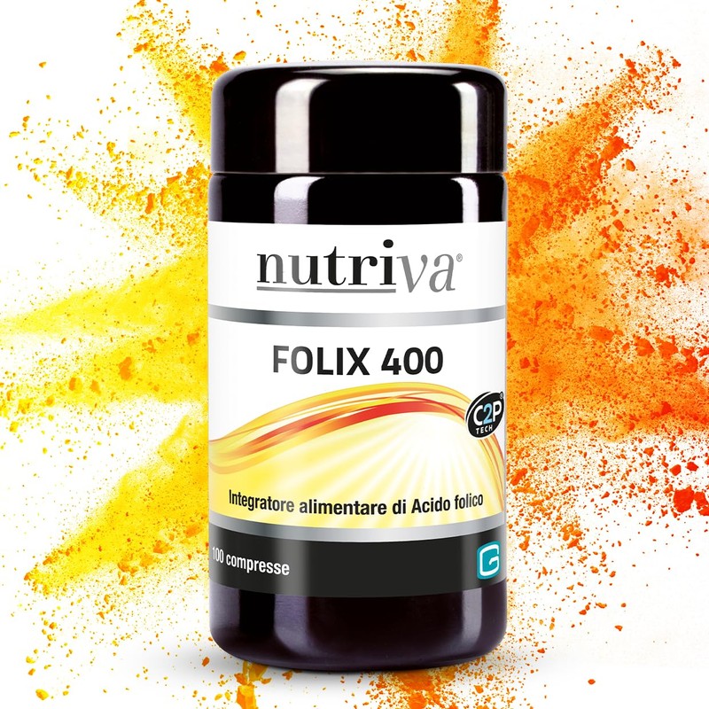 NUTRIVA Folix 400, Integratore alimentare a base di Acido Folico.