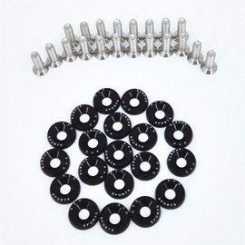 20X Black XYC Billet Aluminum Fender/Bumper Washer/Bolt Engine Bay Dress UP KIT