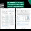 CADDENT GOLF Log Book - Wire-Bound Golf Notebook and Golf