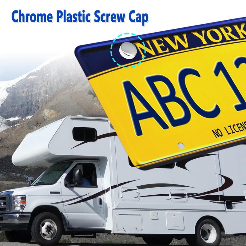 Aootf Trailer License Plate Bracket Holders- Stainless Steel Metal Car