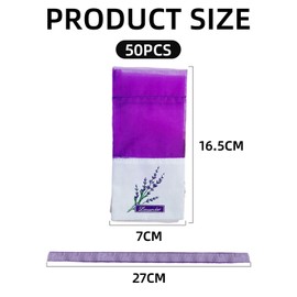 NXPWRC 50 Pieces Lavender Bags, Natural Fragrance, Wardrobe Deodorizing Bags, Home Fragrance Bags, Small And Portable Sachets