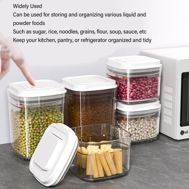 Food Storage Container Leakage Proof Airtight Food Organizer with Push