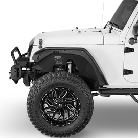 u-Box Aluminum Inner Fender Liners Wrangler JK Front Wheel Well Cover for Jeep Wrangler JK JKU 2007-2018 Splash Mud Guards w/Flag Bald Eagle