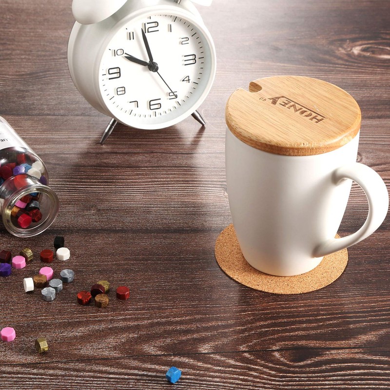 60 Pieces Self Adhesive Cork Coasters Squares/Round 4 x 4
