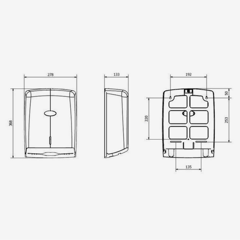 Zig-Zag dispenser Silver