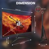 CRUA 27" Curved Gaming Monitor, FHD 1920x1080P, 144Hz/180Hz Computer Monitor,