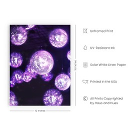 Haus and Hues Purple Wall Art & Purple Pictures Wall Decor - Purple Room Decor Aesthetic Wall Pictures for Bedroom Aesthetic Purple Wall Decor for Bedroom Teen Girl Aesthetic Wall Decor UNFRAMED 12x16