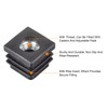 Uxcell 4Pcs M8 Threaded Square Tube Inserts - Black Plastic