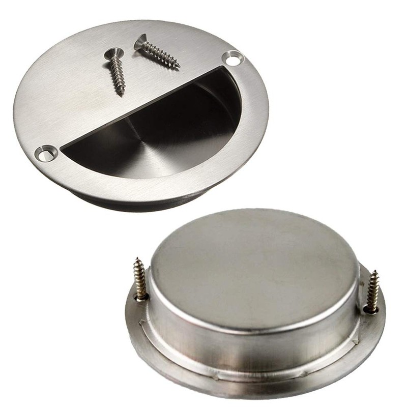 Bestgle 2 Packs Recessed Sliding Door Pull Handles, 90mm Stainless