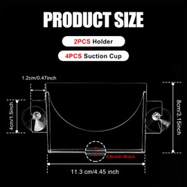 Rislobx RislobxParking Permit Holder for Car, Clear Car Business Card Holder with Suction Cup, Acrylic Car Windshield Sticker Holder (2PCS)