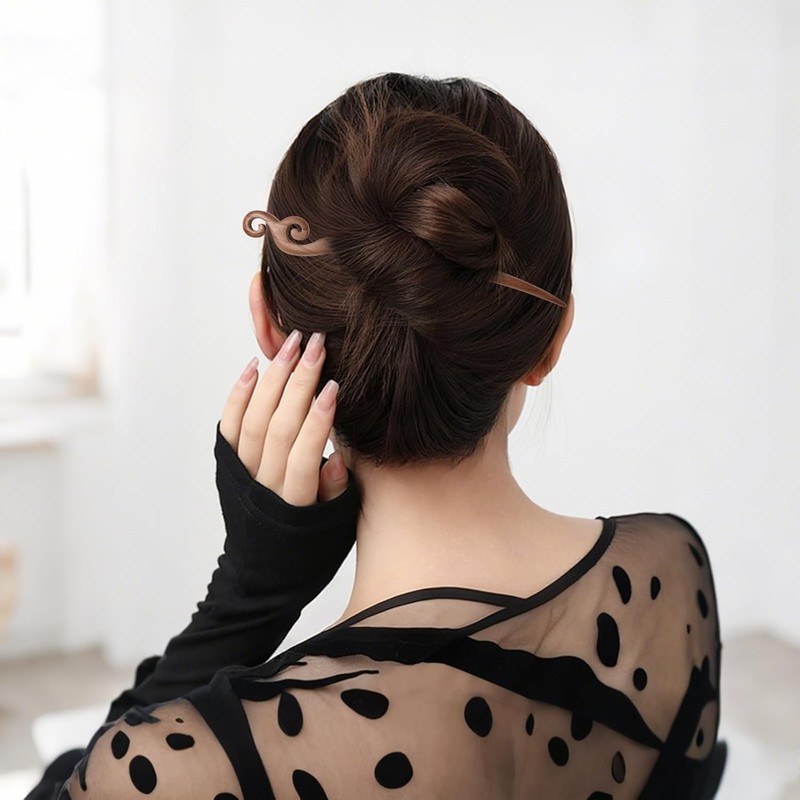8 Pcs Handmade Wooden Hair Sticks for Women,Japanese & Chinese