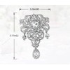 Gyn&Joy Womens 5 Inch Clear Crystal Rhinestones Large Flower Bouquet