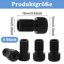 Pack of 4 Bicycle Valve Adaptors, Bicycle Valve Adapter - DV & SV, French Bicycle Valve Adapter, Car Valve with Sealing Ring for Bicycle Valves