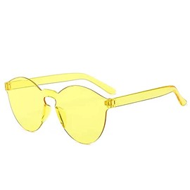 Little Thing Funny Sunglasses, Party Glasses, For Unique Fashion! Gradient, Candy Color, yellow