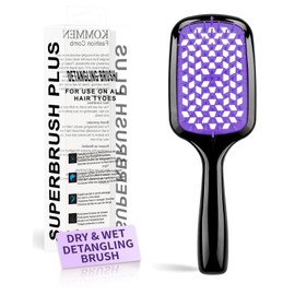 Detangling Hair Brush, Quick To Remove Knotted Hair - Super Soft Bristles, Anti-Static, Suitable For Dry, Wet, Curly Damaged Hair, Available For Men, Women And Children (Purple)