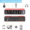 USB Audio Interface, Red 24-Bit/192kHz Plug & Play Recording Sound