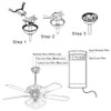 EZSDY Universal Wireless Ceiling Fan Remote Control kit with 3