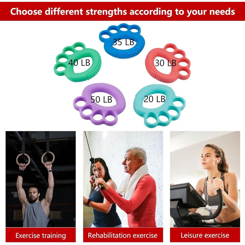 BJAINGEXK 3-piece Hand grip Strengthener Forearm Strengthener Grip Strength Trainer