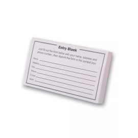 Marketing Holders Contest Entry Forms, 100 Forms Per Pad Blank Sheets