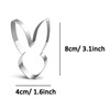 WJSYSHOP Rabbit Bunny with Long Ears Shape Cookie Cutter