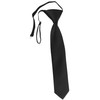TigerTie Security Tie Plain Pre-Tied with Elastic Band in White,