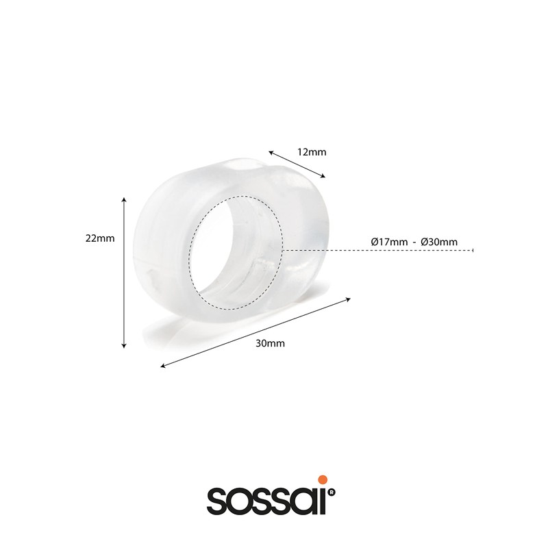 Sossai TKP 'Single' Door Handle Buffers, Pack of 5, Colour: