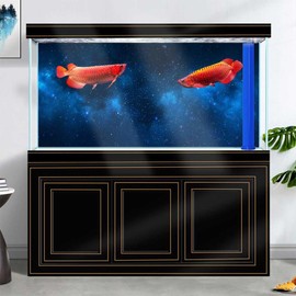 Dtekoj 36X24IN Starry Aquarium Background, Art Starry Fish Tank Decorations Background, with 8 EVA Double-Sided Tape