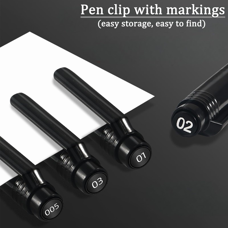 Calligraphy Pens, 12pcs Calligraphy Set For Beginners, Black Drawing Pen,