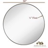 Hamilton Hills Contemporary Brushed Metal Silver Wall Mirror | Glass