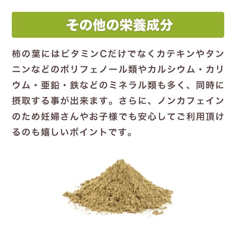健康・野草茶センター 国産 柿の葉100％ パウダー 100g 健康茶 粉末
