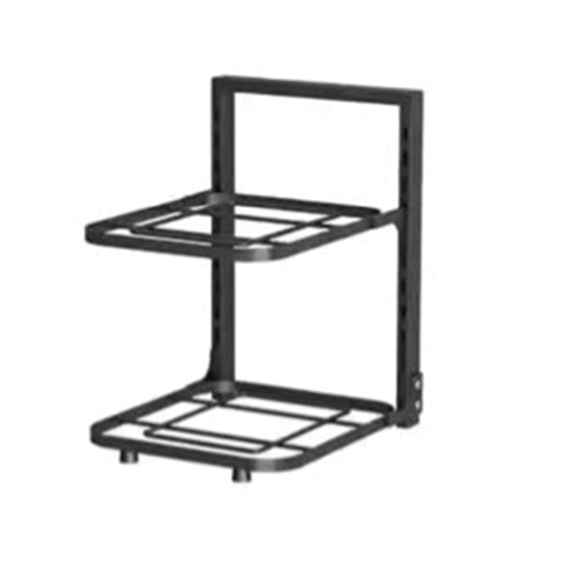Kitchen Storage Shelf Carbon Steel Multilayer Black Pot and Pan