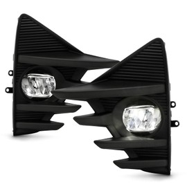 AKKON - Fit 2018 2019 Toyota Prius C Model OE Style LED Fog Lights w/Switch Wiring Harness Clear Lamp Assembly Pair/Set