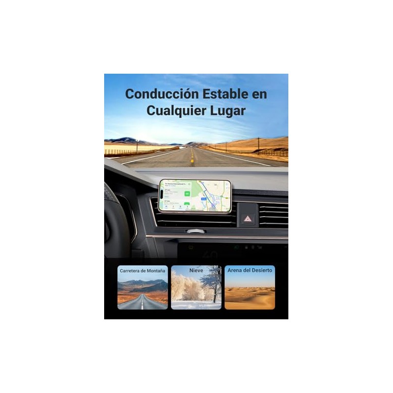 UGREEN Soporte Celular Automóvilmovil Magnético, Mini Base Porta