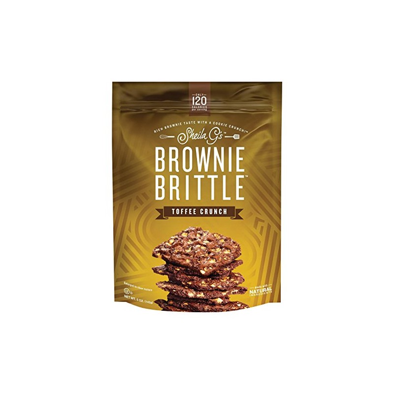 Sheila G Toffee Crunch Brownie Brittle, 5 Ounce - 12