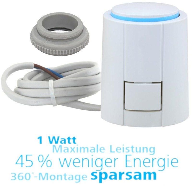 Thermal Actuator for Underfloor Heating, 230 V NC Thermal Drive,