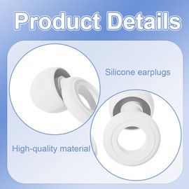 1 Paar Ohrstöpsel zum Schlafen, Geräuschunterdrückung, Silikon, wasserdicht, wiederverwendbar, zum Schlafen und Fliegen, für jedes Ohr geeignet. (Weiß)