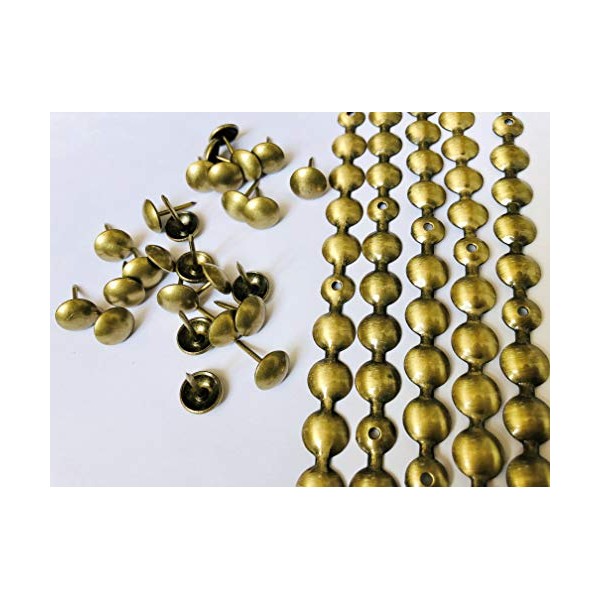 decotacks Upholstery Nails/Tacks Trim, 10 Pcs of 1.1 Yards Long