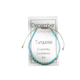 KZL Birthstone Crystal Beads Bracelets Bohemian Crystal Seed Beaded Stretch Bracelets for Women Men Anxiety Relief 12 Month Constellation Wrap Bracelet Horoscope Jewelry Birthday Gifts -December