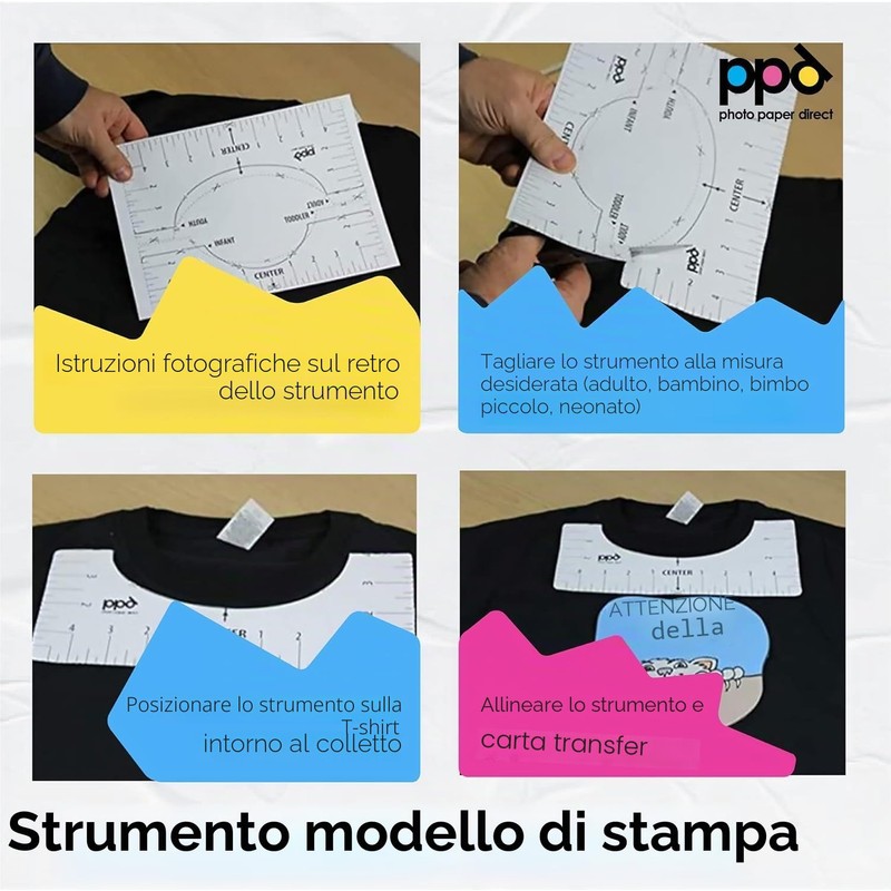 PPD A4 10 Fogli Di Carta Trasferibile Termoadesiva Professionale Inkjet