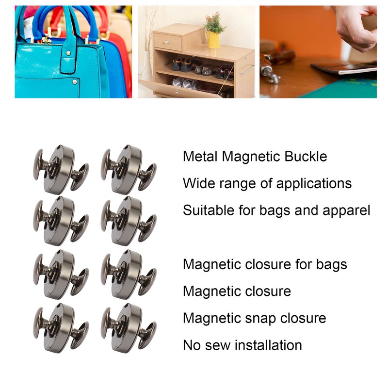 50 Sets Magnetic Button Clasp Snaps 18x5mm High Hardness Alloy