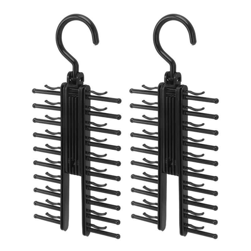 2PCS Closet Necktie Rack Tie Storage Display Hanger with 360