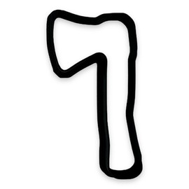 Axe Cookie Cutter with Easy to Push Design (4 inch)