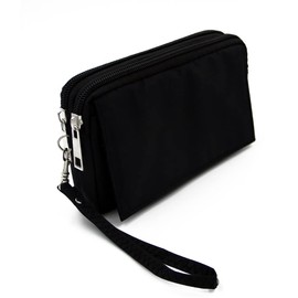 K-S-Trade Protective Case For TCL Ion X Belt Pack Compatible With TCL Ion X, Black. Travel Bag Case Cover, Holster With Large Compartments, Outdoor Hiking Camping -