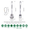 iBasingo Ti1048T Titanium Crockery Set Camping Fork Spoon Indoor Outdoor