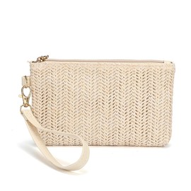 NTRUXZP Women's Clutches, Evening Bag, Shoulder Bag, Women's Straw Clutch Bag, Summer Beach Bag, Handbag, Wristlet Bag, Straw Clutch Purse, Straw Handbag for Women and Girls