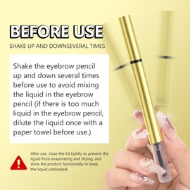 Microblading Eyebrow Pen - 2-in-1 Dual-Ended Waterproof Eye Brow Pen with 4-Fork-Tip Brow Pen and Precise Brush Create Natural Looking Defined Eyebrows Last All Day