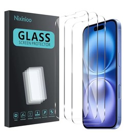 Nixinioo 3 Pack Tempered Glass Screen Protector for 17 Pro max + 3 Pack Camera Lens Protector, Anti-Fingerprint, 9H Hardness, ScratchResistant, Easy to Install, Case Friendly