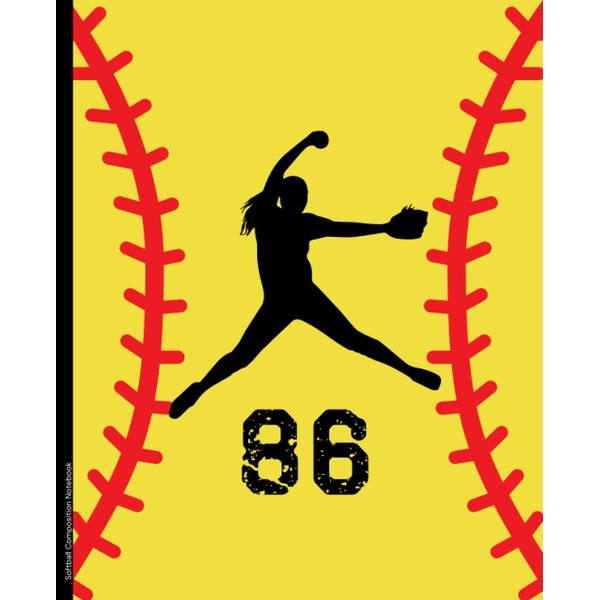 Softball Composition Notebook #86: Wide Ruled Softball Composition Notebook |
